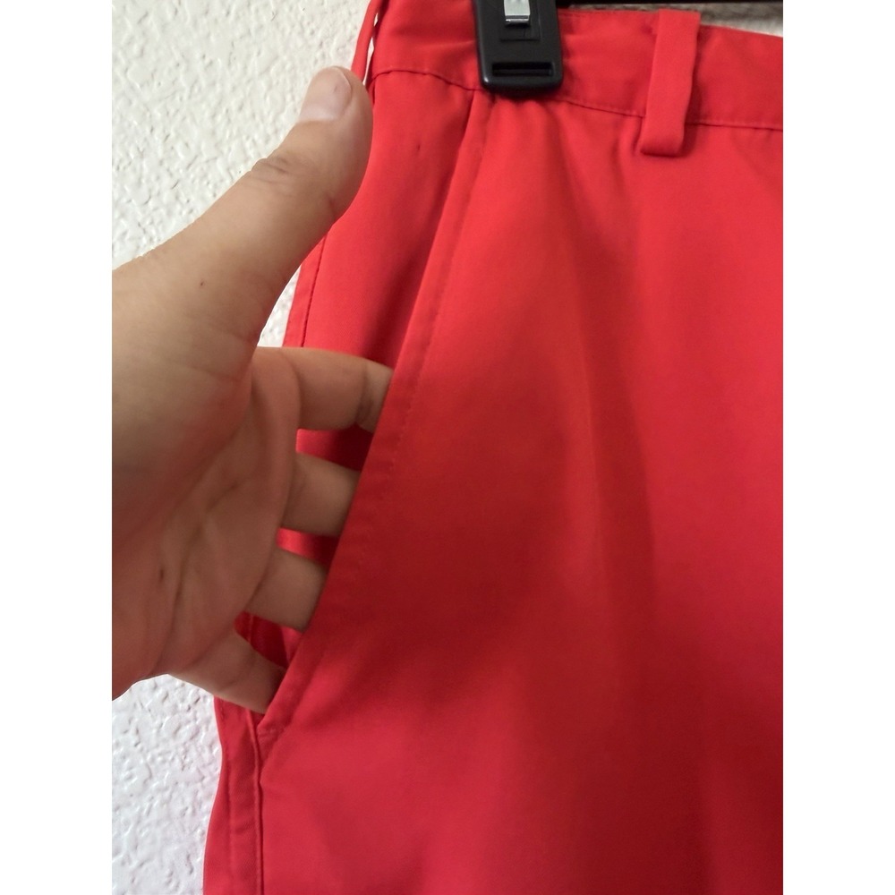Nike Dri-Fit Golf Chino Shorts Mens 30 Red Performance Athletic Flat Front - Picture 5 of 16